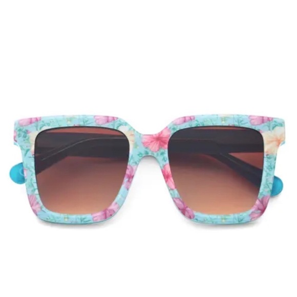 LoveShackFancy Sunglasses Nouvella Turquoise Waves main image 12